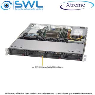 Xtreme NVR OS 128Gb SSD. 4x 10Tb, 30Tb After RAID 5, 2x 1GbE NICs, 400 Mbps