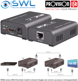 Provision-ISR PR-HDoNet+ HDMI Extender Over Cat5e/Cat6, Extend 40-60 Metres