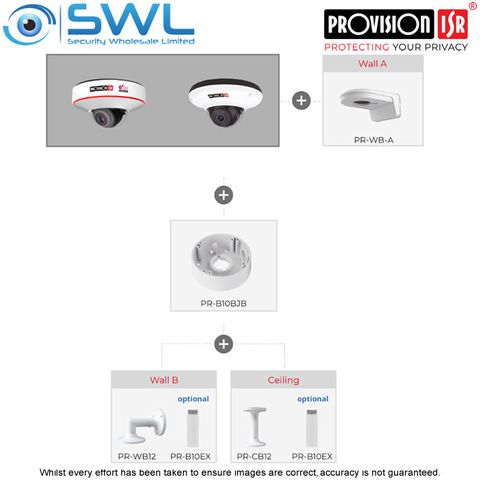 Provision-ISR DMA-340IPE-28 Eye-Sight 4Mp Indoor Mini Dome WDR IR10m IK10 2.8mm