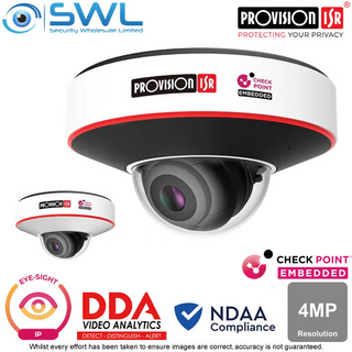 Provision-ISR DMA-340IPE-28 Eye-Sight 4MP Indoor Mini Dome WDR IR10m IK10 2.8mm