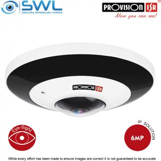 Provision-ISR FEI-360IP5 IP 360&deg; Fisheye 6Mp, DWDR, IR 15m, IP66, IK10, 1.07mm
