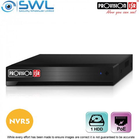 Provision-ISR NVR5-8200PX+(MM) 8CH NVR, 8x PoE, 1x HDD. No Hard Drive Included.