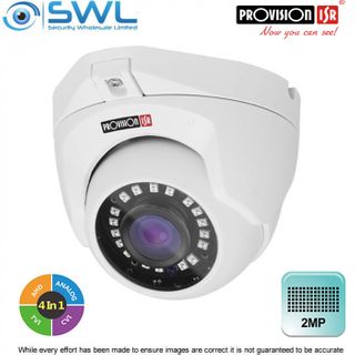 Provision-ISR DI-390A-28+ 2Mp AHD (4 in 1) Turret 3D-DNR IR15m IP66 2.8mm