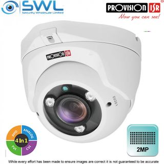 Provision-ISR DI-390AU-MVF+ 2Mp AHD (4 in 1) Turret WDR IR25m IP66 2.8-12mm