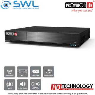 Provision-ISR SH-32400A5-5L(1.5U): 32CH Hybrid DVR 32x AHD +4CH IP 8x HDD. No HD