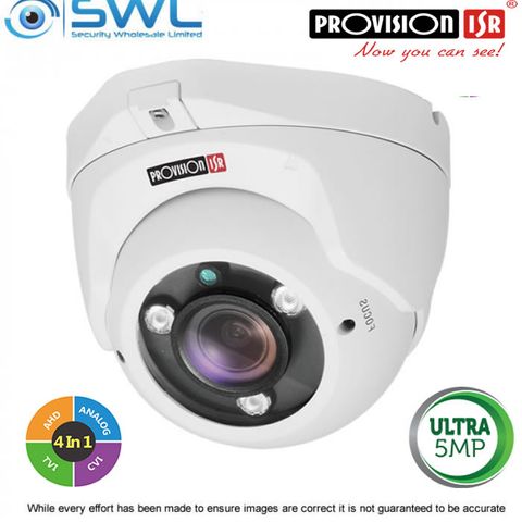 Provision-ISR DI-350AU-MVF 5Mp AHD (4 in 1) Turret WDR IR25m IP66 2.8-12mm