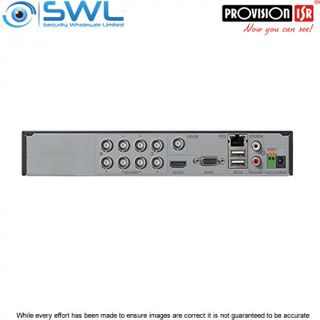 Provision-ISR SH-8100A5-8L(1U) 8CH Hybrid DVR 8x AHD +8CH IP 2x HDD. No HDD inc