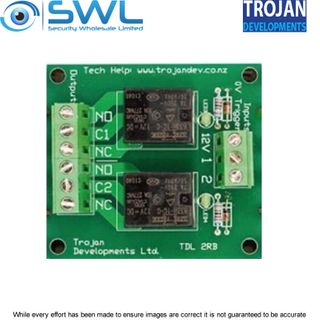 Trojan TDL 2RB – 2 Way Single Pole Relay Board 12VDC 8 Amp