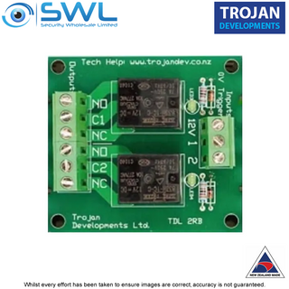 Trojan TDL 2RB – 2 Way Single Pole Relay Board 12VDC 8 Amp