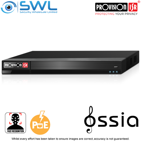 Provision-ISR NVR8-16400PFA (1U) 16CH, FACE RECOGNITION NVR 16x PoE 2x HDD