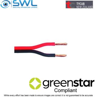 TYCAB 2.0mm Twin Red / Black 100m Reel