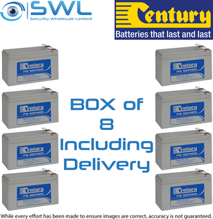 Century PS1270, 12v 7.0 A/H Sealed Lead Acid Battery BOX of 8 Including Delivery