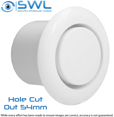 Round Flush Mount Internal Piezo Siren 12VDC, 250mA, 120dB