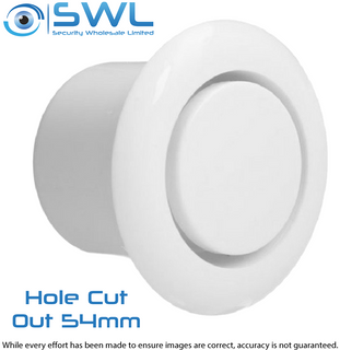 Round Flush Mount Internal Piezo Siren 12VDC, 250mA, 120dB