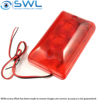 WP94 Mini Red Combo Siren / Strobe: 12VDC, 250mA, 105dB