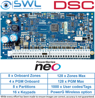 DSC Neo: HS2128 Alarm Panel - 8 to 128 Zone PCB Only