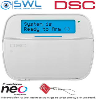 DSC Neo: HS2LCDPSN Hardwired LCD Full English 128 Zone Keypad c/w Prox