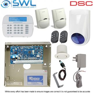 DSC Neo HS2032 RF Kit: Plug Pack, Tamper, RF LCD KP 2x Sirens, LC100 PIRs, Rems