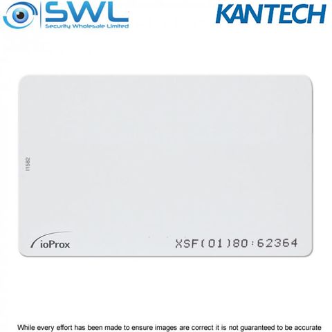 Kantech P20 DYE ioProx card: XSF/ 26-bit Wiegand, Thin Card, Printable, MOQ 50