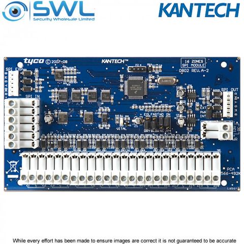 Kantech KT-MOD-INP16: KT-400 Expansion Module 16-Z INPUT c/w SPI Cable
