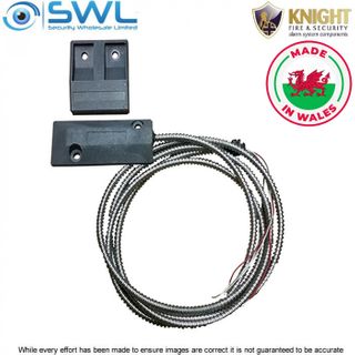 SWL NYLON Roller Door Reed Switch: Heavy Duty, 62mm Gap, N/C, 50cm Armoured Fly