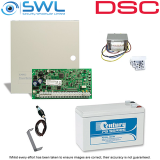 DSC PowerSeries PC1864 Panel TX Kit: Cabinet, Transformer, Tamper & Battery Only