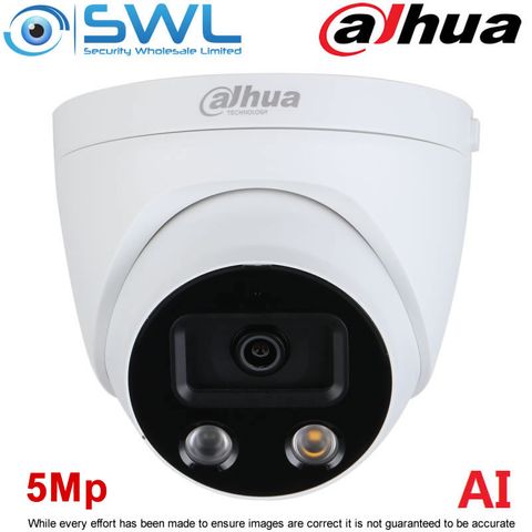 Dahua IPC-HDW5541H-AS-PV: 5Mp STAR+ AI Eyeball Alarm LED & Speaker IR50m 2.8mm