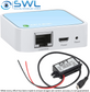 Wifi Nano Router (300Mbps) Kit c/w 12VDC to 5V Micro USB Power Adaptor