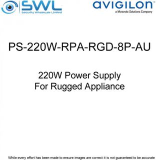 Avigilon PS-220W-RPA-RGD-8P-AU: 220W Power Supply For Rugged Appliance