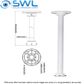 D PFB220C: Pendant Ceiling Mount Dropper Pole 760mm