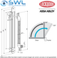 Lockwood LLC8810: 32cm Power Transfer Hinge, Flush, Open to 120° MAX