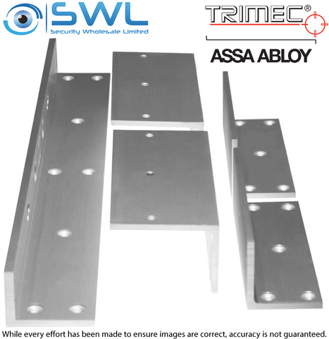 Trimec ZED-L-Z EML10: Z8 Double Maglock L&Z Brackets For Inswinging Doors