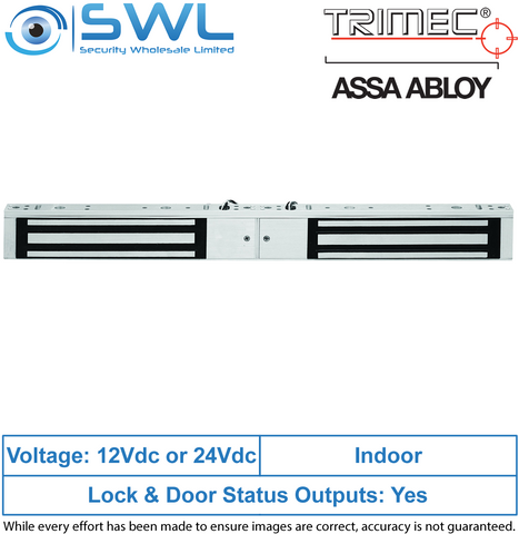 Trimec LEM230DMR: Z4 Double 'Mini' Maglock c/w Bond Sense & Reed Switch