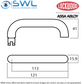 Lockwood L1801/70SC: Square End External Plate With Cylinder Hole & 70 Lever