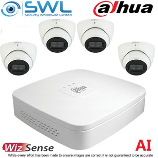 Dahua NVR4108-8P-4KS2/L 8CH PoE KIT: With 4x 6MP 2.8mm Eyeball Cameras NO HDD