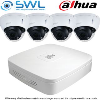 Dahua NVR 4108-8P-4KS2 /L 8CH PoE Kit: With 4x4Mp 2.7~13.5mm Dome Cameras NO HDD