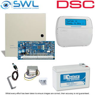 DSC Neo HS2064 Keypad Kit: Transformer, Battery, Tamper & HS2LCDPSN LCD Keypad