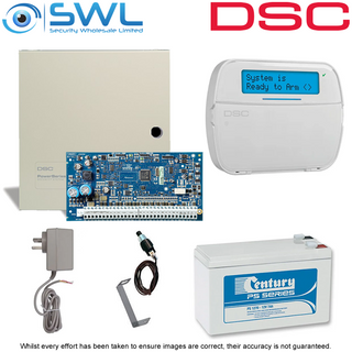 DSC Neo HS2064 Keypad Kit: Plug Pack, Battery, Tamper & HS2LCDPSN LCD Keypad
