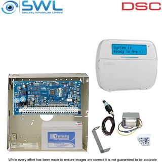 DSC Neo HS2064 RF Kit: Transformer, Battery, Tamper & HS2LCDRFP4N RF Keypad