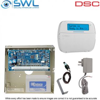 DSC Neo HS2064 RF Kit: Plug Pack, Battery, Tamper & HS2LCDRFP4N RF Keypad