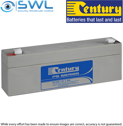 Century PS1220, 12v 2.0 A/H Sealed Lead Acid Battery (Alexor Panel Battery)