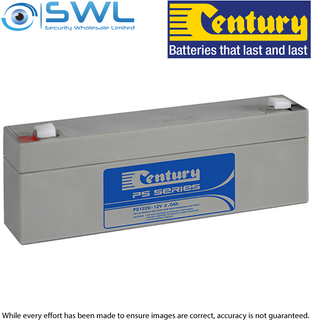 Century PS1220, 12v 2.0 A/H Sealed Lead Acid Battery (Alexor Panel Battery)