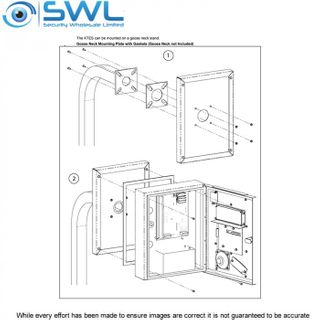 Kantech KTES Mounting Plate for Goose Neck Installation