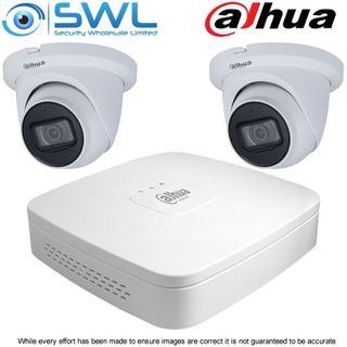 Dahua NVR 4104-P-4KS2/L 4CH PoE KIT: With 2x 4Mp 2.8mm Eyeball Cameras. NO HDD