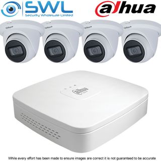 Dahua NVR 4108-8P-4KS2/L 8CH PoE KIT: With 4x 4Mp 2.8mm Eyeball Cameras NO HDD