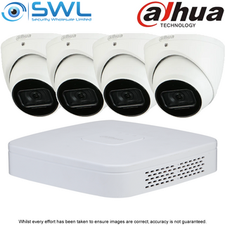 Dahua NVR4108-8P-4KS2/L 8CH PoE KIT: With 4x 4MP 2.8mm Eyeball Cameras NO HDD