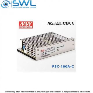 Mean Well PSC-100A-CWE: 100W Single Output c/w Battery Charger 100.05W 13.8V 4.7