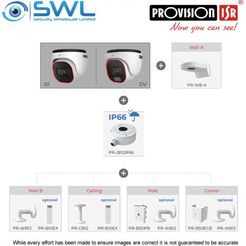 Provision-ISR DI-340IPE-28 Eye-Sight-2: 4Mp Turret WDR IR20m IP67 IK10 2.8mm