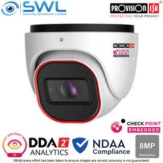 Provision-ISR DI-380IPEN-MVF-V3: Eye-Sight 8MP Turret WDR IR40M IP67 2.8-12mm