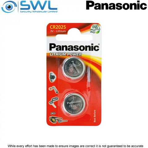 Panasonic 3V CR2025 Lithium Batteries (2 PACK)